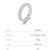 MODIAN D Color Moissanite Dazzling Ring 925 Sterling Silver Luxury Round Eternity Band Rings For Women Wedding Fine Jewelry Gift