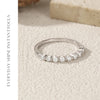 MODIAN D Color Moissanite Round Ring 925 Sterling Silver Sparkling Stacking Slim Band Rings For Women Wedding Fine Jewelry Gifts