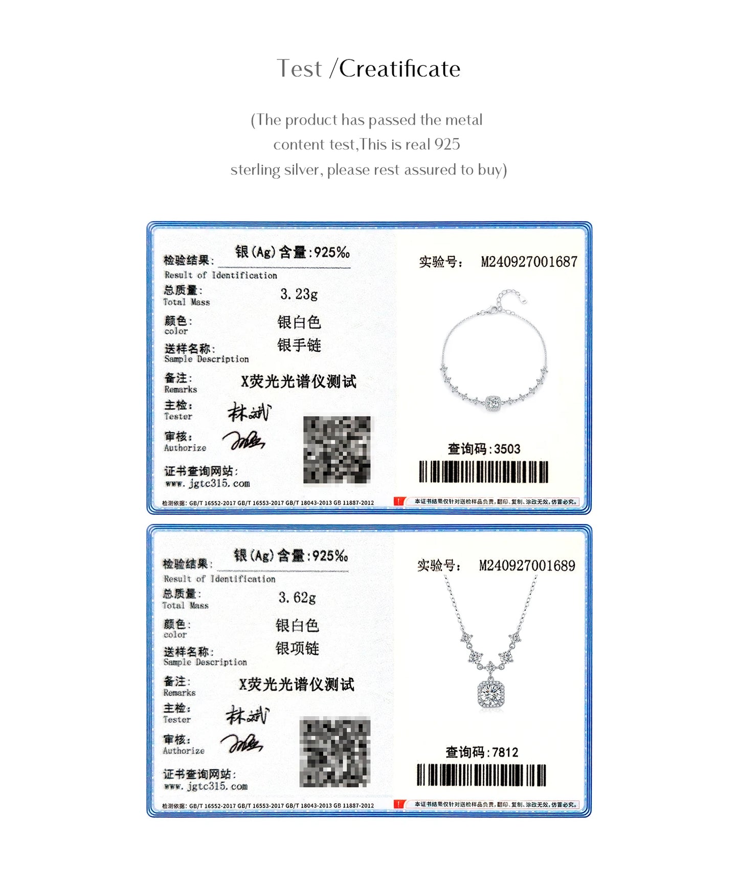 MODIAN D Color Moissanite 925 Sterling Silver Luxury Geometric Charm Necklace Bracelet For Women Wedding Statement Jewelry Set