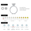 MODIAN 2ct D Color VVS1 Clarity Moissanite 925 Sterling Silver Dazzling Classic Crown Rings For Women Wedding Fine Jewelry