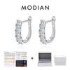 MODIAN D Color U Shape Moissanite Earrings 925 Sterling Silver Elegant Exquisite Hoop Earrings For Women Wedding Jewelry