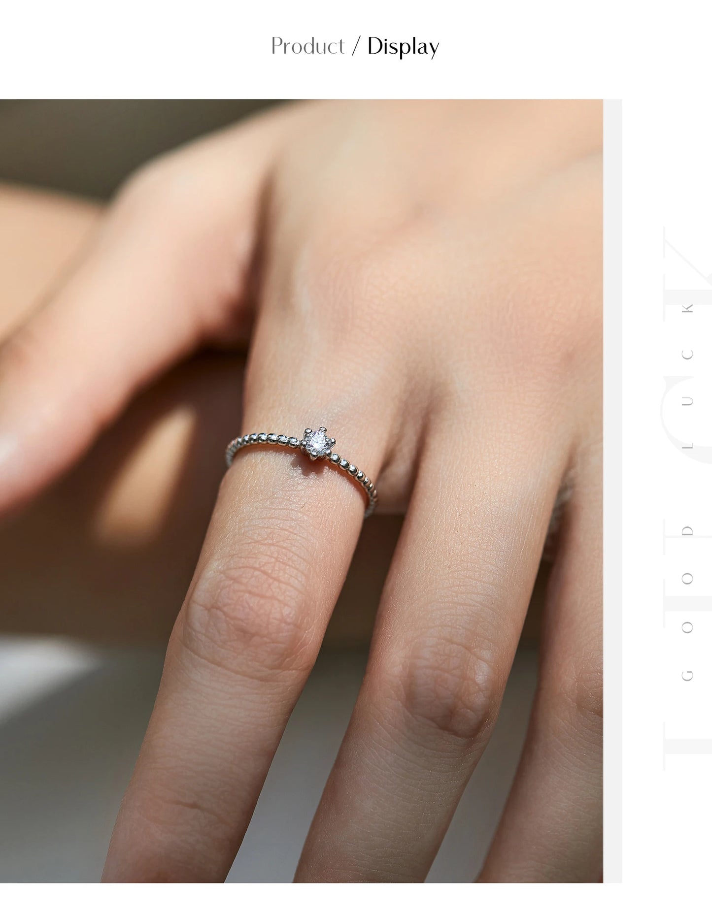MODIAN D Color Round Moissanite Lab Diamond Rings 925 Sterling Silver Simple Classic Beads Stackable Ring For Women Jewelry