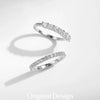 MODIAN Moissanite Wedding Band 925 Sterling Silver Ring Platinum Plated Lab Diamond Stackable Crown Jewelry For Women Gifts