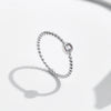 MODIAN Bezel Setting Moissanite Ring 925 Sterling Silver Beads Trendy Stackable Finger Rings For Women Lab Diamond Jewelry