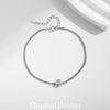 MODIAN 0.25CT Moissanite Bezel Setting Bracelet For Women Diamond 925 Sterling Silver Elegant Chain Bracelet Wedding Jewelry