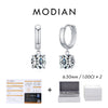 MODIAN 1.0CT D Color Moissanite Hoop Earrings Lab Created Diamond For Women 925 Sterling Silver Wedding Fine Jewelry Gift