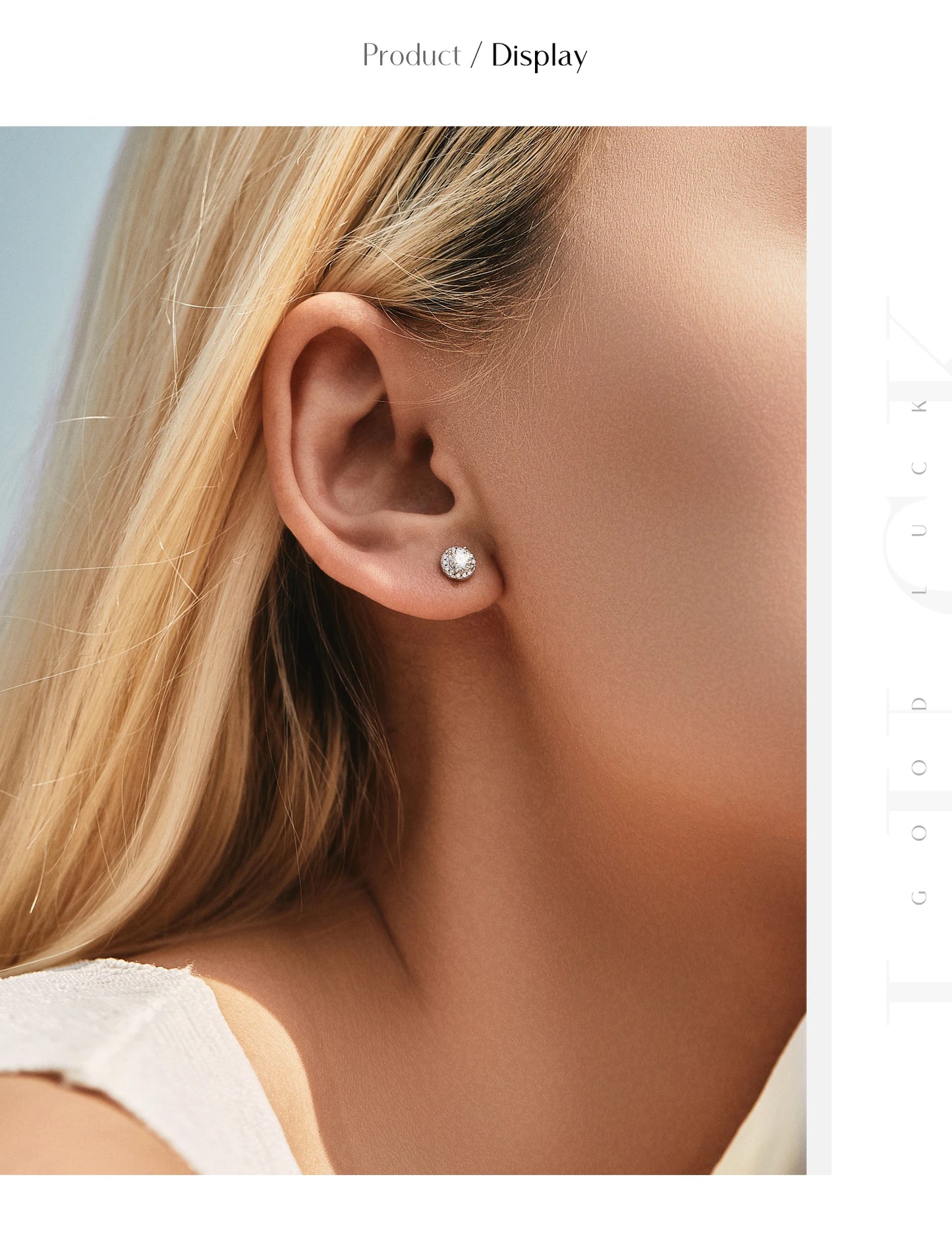 MODIAN Luxury Tiny Halo Moissanite Stud Earrings 925 Sterling Silver Earrings For Women Engagement Wedding Fine Jewelry Gift