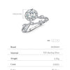 MODIAN Moissanite Ring Delicate Lab Diamond Halo Ring 925 Sterling Silver Crown Luxury Rings for Women Wedding Fine Jewelry
