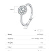MODIAN 0.5CT D Color VVS1 Round Moissanite Ring 925 Sterling Silver Rings Exquisite Wedding Jewelry For Women Anniversary Gift