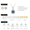 MODIAN 1CT Multicolor Round Moissanite Necklaces 925 Sterling Silver Luxury Classic Pendant Necklace For Women Fine Jewelry