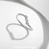 MODIAN D Color Moissanite Lab Diamond Rings 925 Sterling Silver Irregular Line Stackable Fashion Ring For Women Fine Jewelry