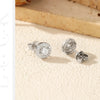 MODIAN Sparkling D Color Moissanite Halo Earrings 925 Sterling Silver Classic Stud Earrings For Women Wedding Fine Jewelry Gift