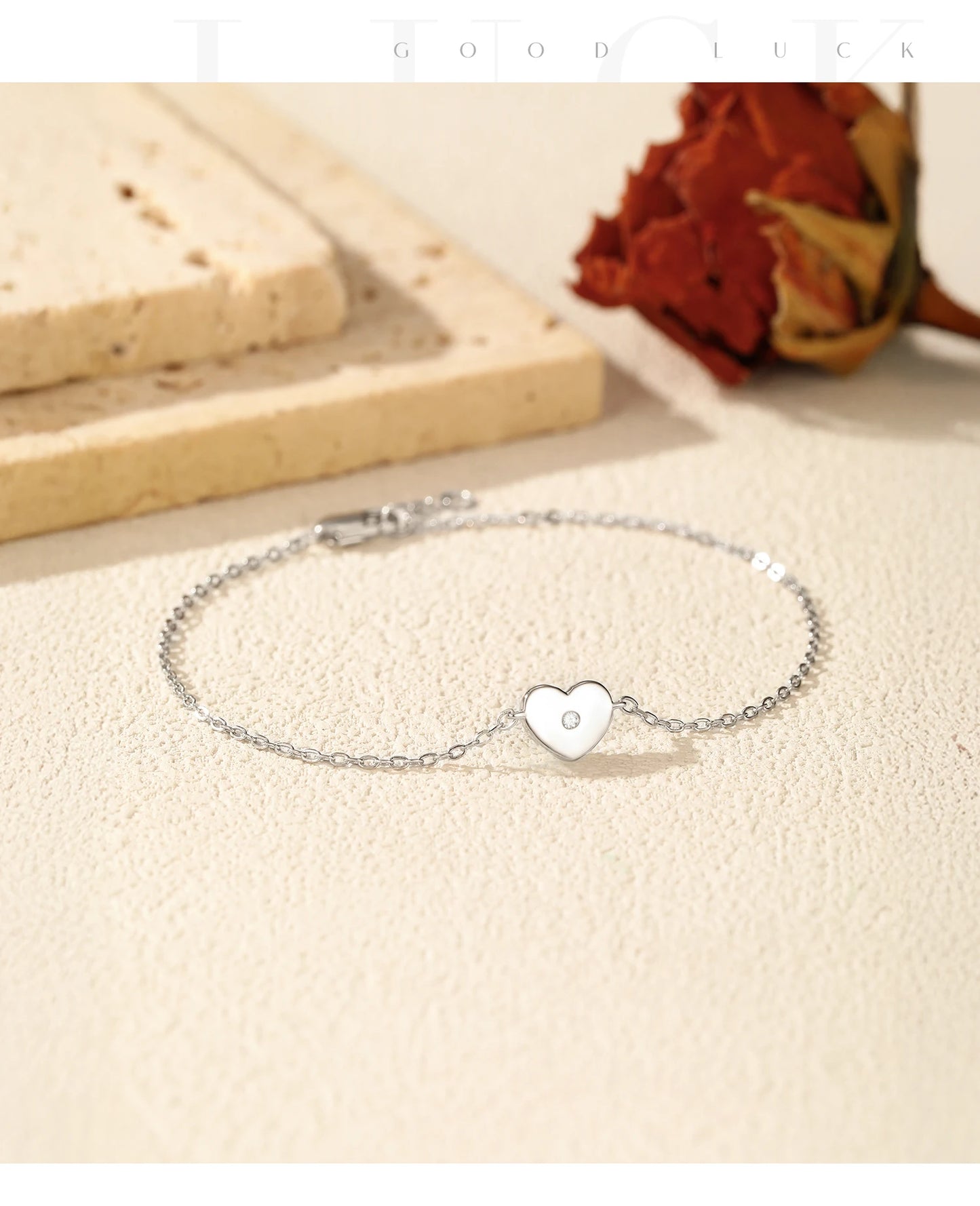 MODIAN D Color Moissanite Bracelet 925 Sterling Silver Simple Heart Daily Link Chain Bracelet For Women Fine Jewelry With Box