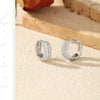 MODIAN D Color Sparkling Moissanite Ear Buckle 925 Sterling Silver Luxury Circle Hoop Earrings For Women Wedding Fine Jewelry