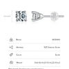 Modian Moissanite 1CT 2CT D Color VVS1 EX Luxury Stud Earrings 925 Sterling Silver Sparkling Earrings For Women Wedding Jewelry