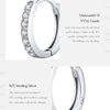 MODIAN D Color Sparkling Moissanite Earrings 925 Sterling Silver Classic Shining Circle Hoop Earrings For Women Fine Jewelry