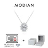 MODIAN D Color Oval Moissanite Necklaces 925 Sterling Silver Classic Pendant Necklace For Women Wedding Engagement Fine Jewelry