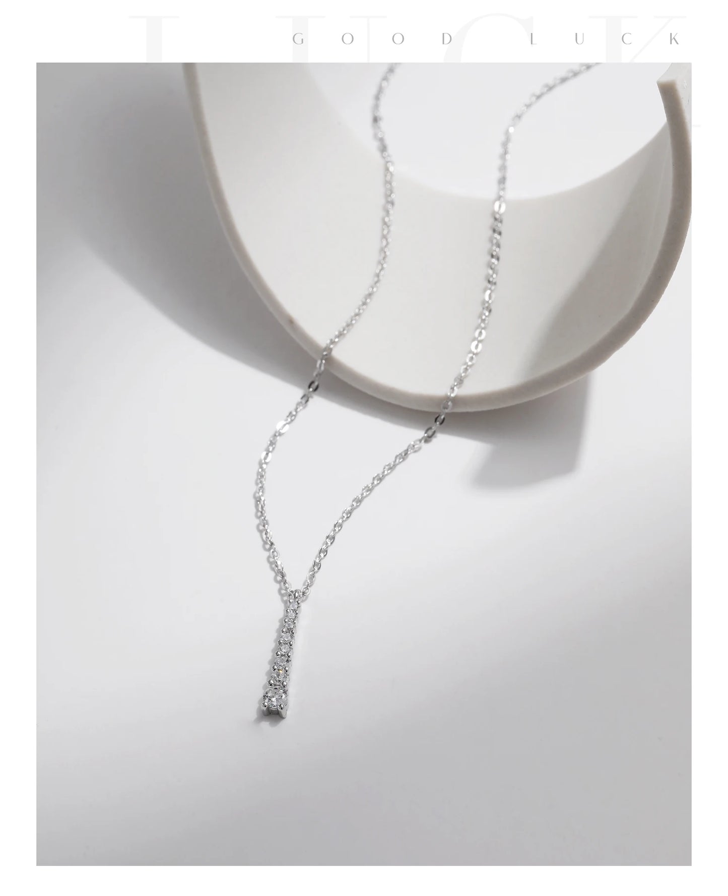 MODIAN Minimalist D Color Moissanite Necklace Prong Setting Lab Diamond For Women 925 Sterling Silver Pendant Necklace Jewelry