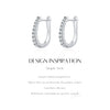 MODIAN D Color Moissanite U Shape Hoop Earrings 925 Sterling Silver Exquisite Elegant Ear Buckle For Women Daily Fine Jewelry