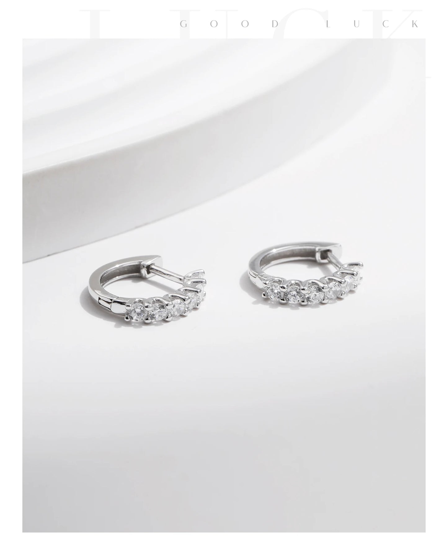MODIAN D Color Moissanite Small Hoop Earrings 925 Sterling Silver Hollow Sparkling Ear Buckles For Women Wedding Fine Jewelry