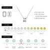 MODIAN D Color Rectangle Emerald Cut Moissanite Necklaces 925 Sterling Silver Classic Luxury Pendant Necklace For Women Jewelry