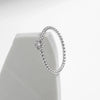 MODIAN D Color Round Moissanite Lab Diamond Rings 925 Sterling Silver Simple Classic Beads Stackable Ring For Women Jewelry