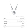 MODIAN 1CT D Color Moissanite Necklace 925 Sterling Silver Luxury Halo Charm Pendant Necklace For Women Bridal Wedding Jewelry