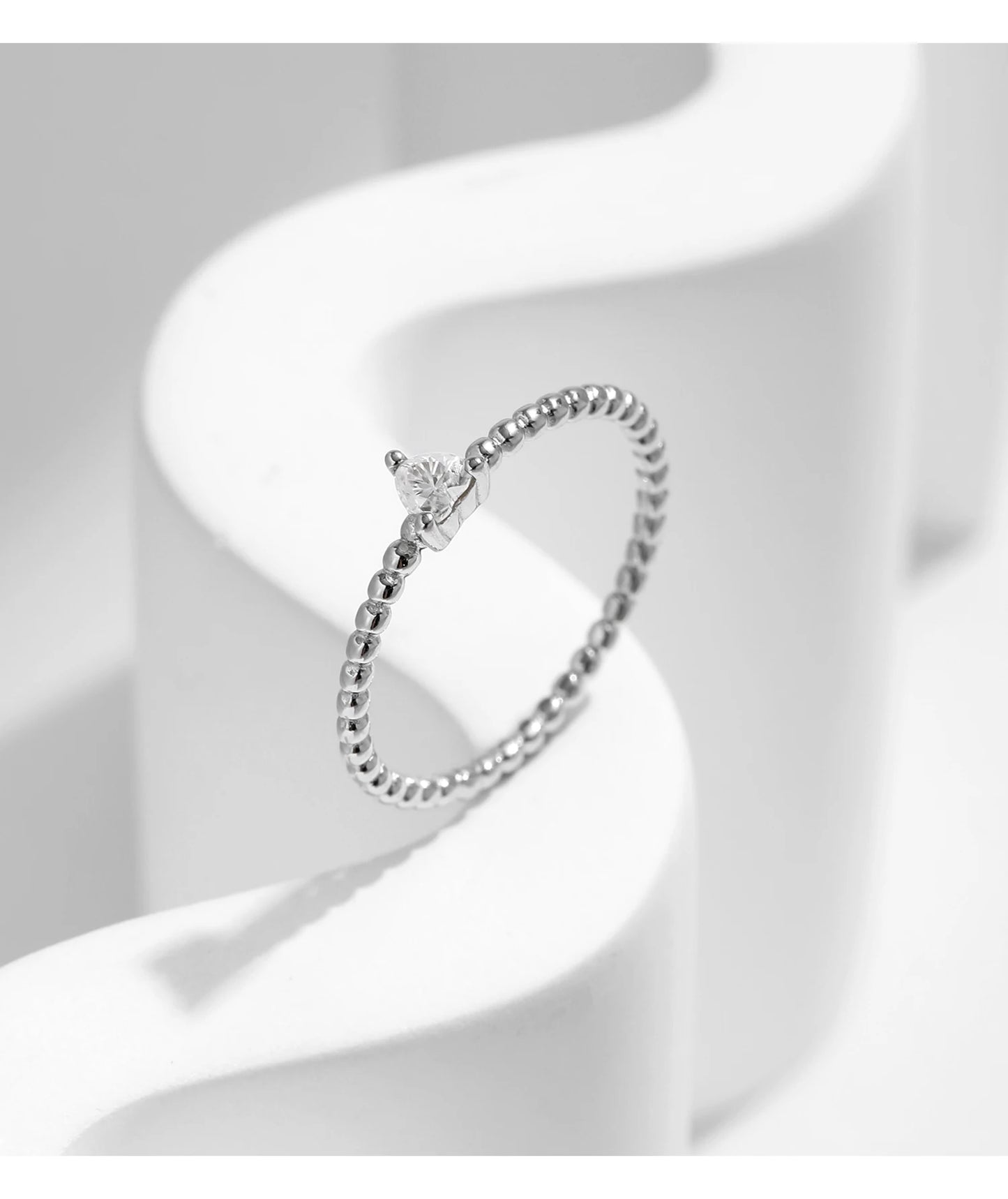 MODIAN D Color Geometric Shaped Moissanite Ring 925 Sterling Silver Heart Square Lab Diamond Wedding Band Jewelry For Women