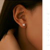 MODIAN Simple D Color Moissanite 925 Sterling Silver Dazzling Lab Created Diamond Ideal Cut Stud Earrings For Women Jewelry