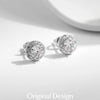 MODIAN 1.00CT Moissanite Earrings For Women 925 Sterling Silver Classic Round Prong Setting D Color Lab Diamonds Wedding Jewelry