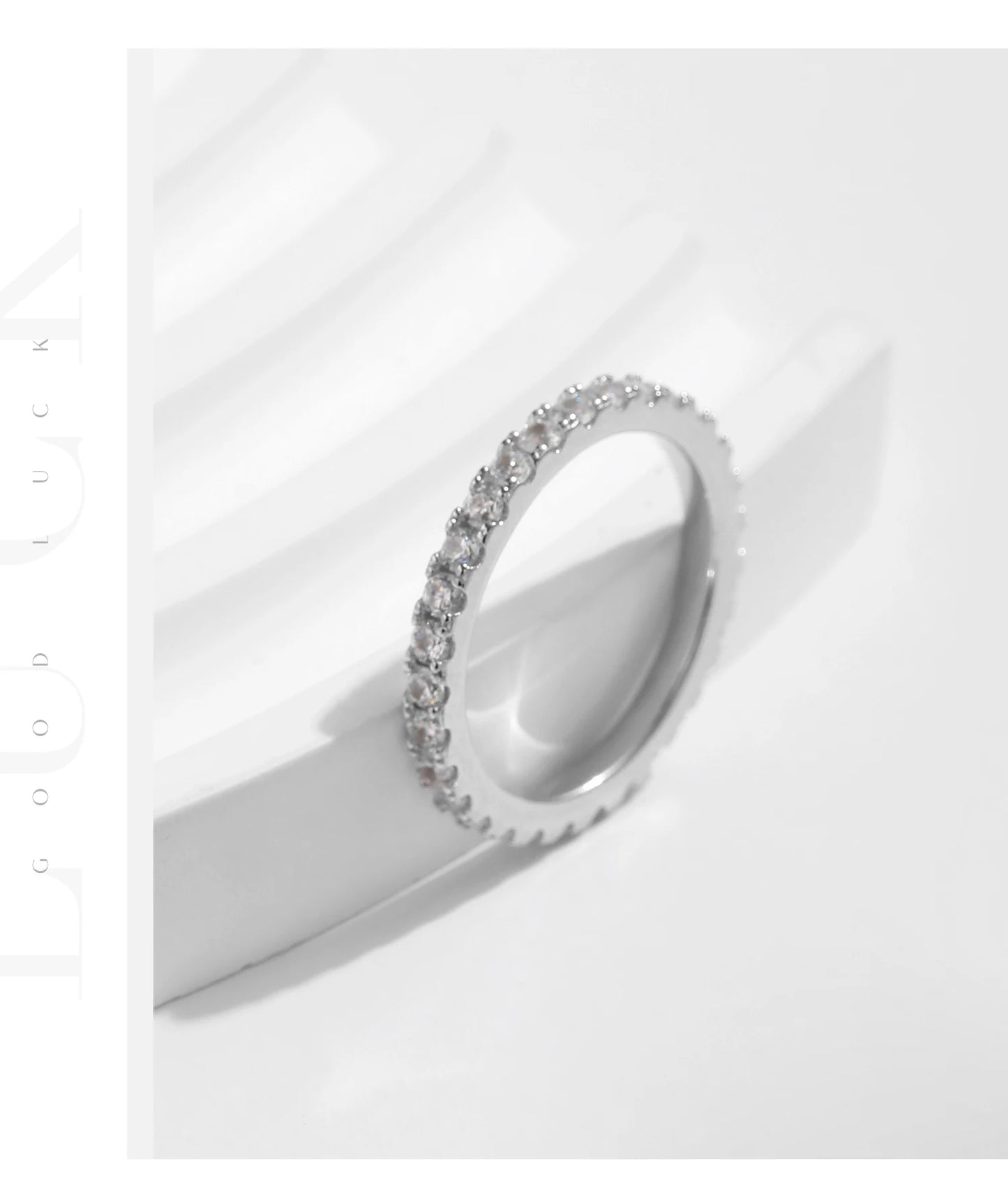 MODIAN Luxury D Color Moissanite Band Stackable Ring For Women Real 925 Sterling Silver Wedding Jewelry With Exquisite Box Gift
