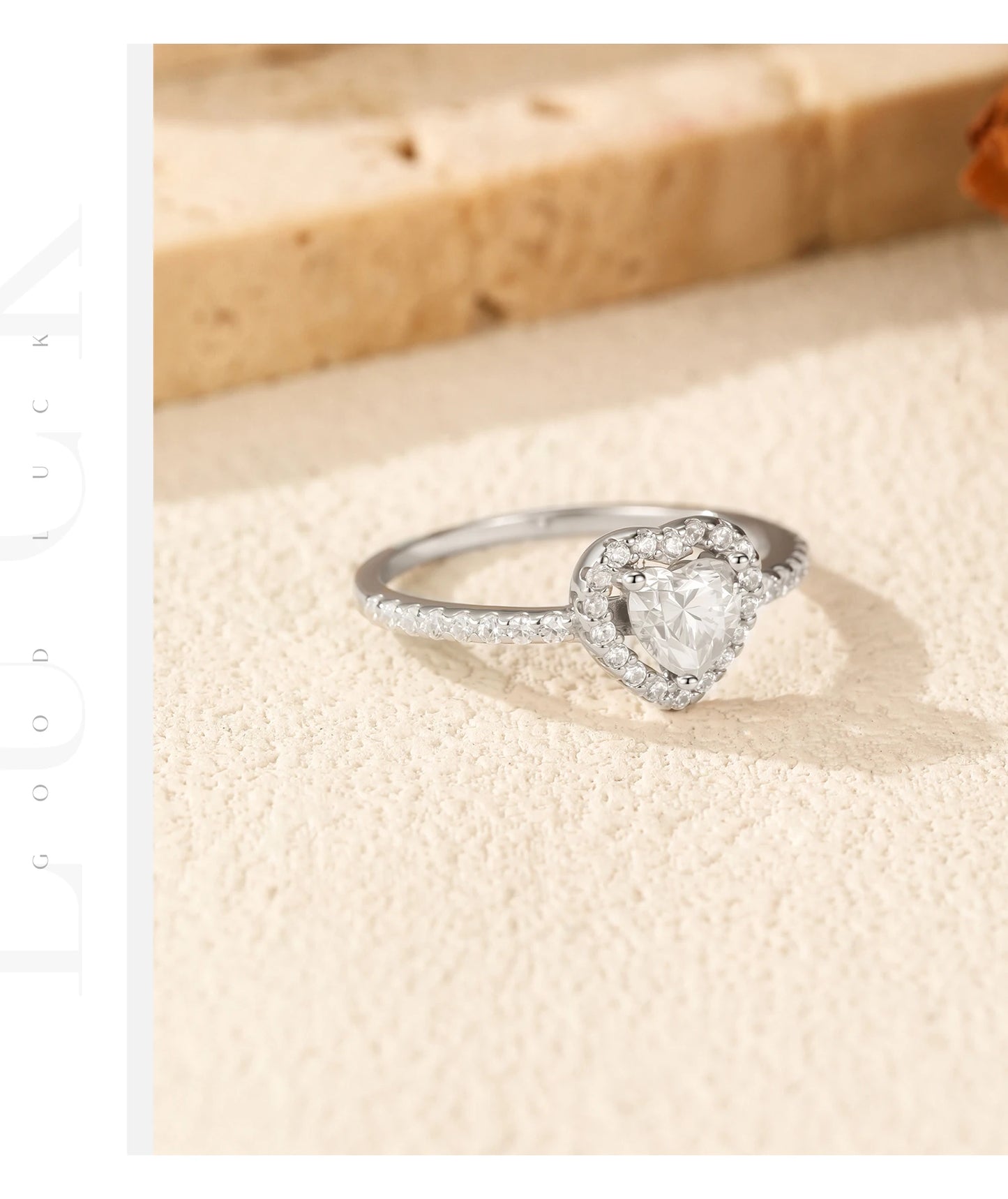 MODIAN D Color Heart  Moissanite Wedding Rings 925 Sterling Silver Luxury Halo Classic Rings For Women Dating Fine Jewelry