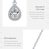 MODIAN 1.2CT Water Drop Moissanite Wedding Necklaces 925 Sterling Silver Exquisite Pendant Necklace For Women Statement Jewelry