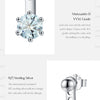 MODIAN D Color VVS1 Round Teal Moissanite Ear Climbers 925 Sterling Silver Luxury Trendy Stud Earrings For Women Fine Jewelry