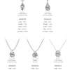 MODIAN 6 Styles D Color Geometric Moissanite Necklaces 925 Sterling Silver Dazzling Pendant Necklace For Women Fine Jewelry