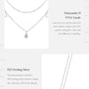 MODIAN Pear Shape Moissanite Pendant Necklace 925 Sterling Silver Double Layer Necklaces For Women Luxury Wedding Jewelry