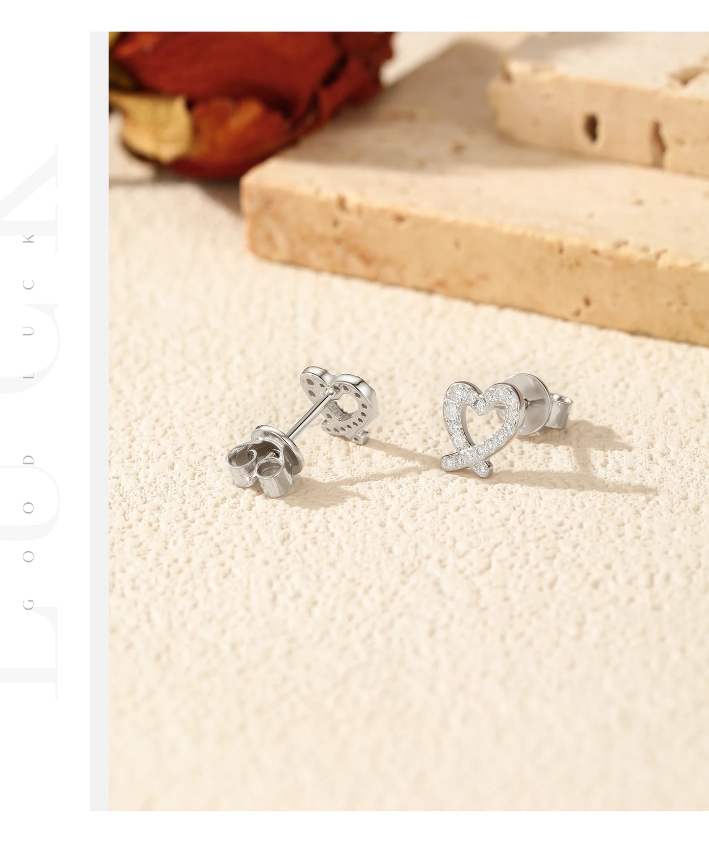 MODIAN Sparkle Moissanite Sets 925 Sterling Silver Sweet Irregular Heart Earrings Ring Bracelet Necklace For Women Jewelry Sets