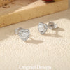 MODIAN Dazzling D Color Hearts Moissanite Halo Earrings 925 Sterling Silver Clasic Wedding Stud Earrings For Women Fine Jewelry