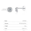 MODIAN D Color Moissanite Stud Earrings Brilliant Square Cut Lab Created Diamond 925 Silver Earrings For Women Wedding Jewelry