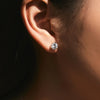 MODIAN D Color 1CT Moissanite Earrings 925 Sterling Silver Sparkling Three Prong Setting Stud Earrings For Women Wedding Jewelry