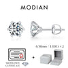 MODIAN 1 Carat D Color Moissanite Stud Earrings 925 Sterling Silver Sparkling Wedding Platinum Plated Fine Jewelry For Women