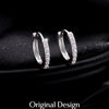MODIAN D Color Sparkling Moissanite Earrings 925 Sterling Silver Classic Shining Circle Hoop Earrings For Women Fine Jewelry