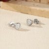 MODIAN 3 Sizes Heart Moissanite Ear Studs 925 Sterling Silver Dazzling Stackable Fashion Stud Earrings For Women Fine Jewelry