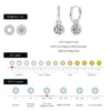 MODIAN 1CT/2CT D Color Moissanite Ear Buckle 925 Sterling Silver Round High Swing Hoop Earrings For Women Daily Fine Jewelry