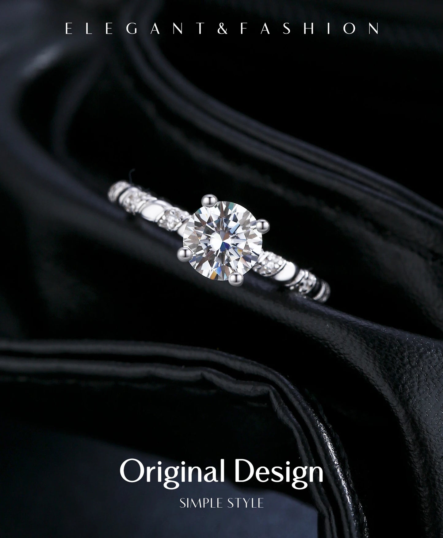 MODIAN 1CT Moissanite 925 Sterling Silver Sparkling Twist Lab Created Diamond Wedding Band Rings For Women Bridal Fine Jewelry