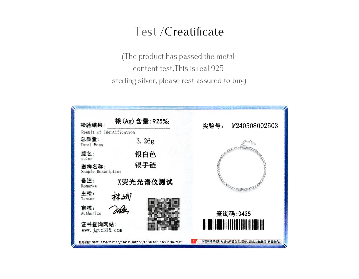 MODIAN D Color VVS1 Cearl Round Moissanite Bracelets 925 Sterling Silver Fashion Gourmette Link Chain Bracelet For Women Jewelry