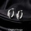 MODIAN D Color Moissanite Simple Earrings 925 Sterling Silver Exquisite Double Row Hoop Earrings For Women Fine Jewelry Gifts