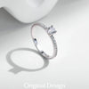 MODIAN D Color Moissanite Ring Delicate Square 925 Sterling Silver Lab Diamond Ring For Women Wedding Statement Jewelry