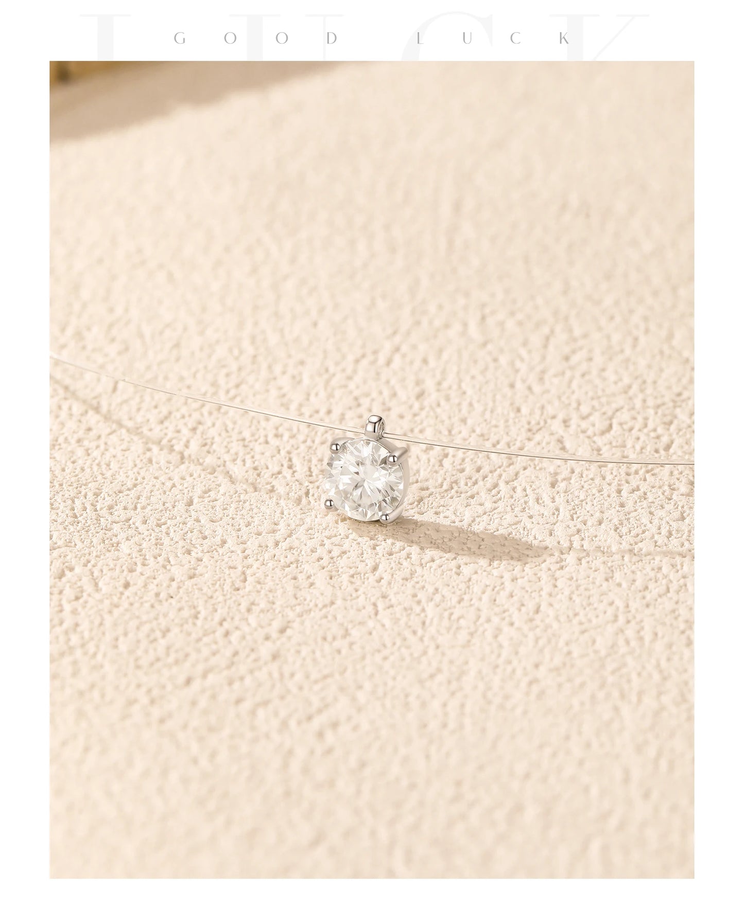 MODIAN 3 Styles Moissanite Necklace 925 Sterling Silver Simple Geometric Fishing Line Choker Necklaces For Women Fine Jewelry