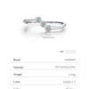 MODIAN D Color Moissanite Lab Diamond Rings 925 Sterling Silver Irregular Line Stackable Fashion Ring For Women Fine Jewelry